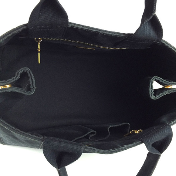 Prada Canapa Tote Bag Canvas Black - Picture 5 of 6
